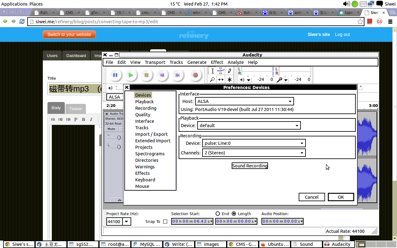 Config Audacity Device