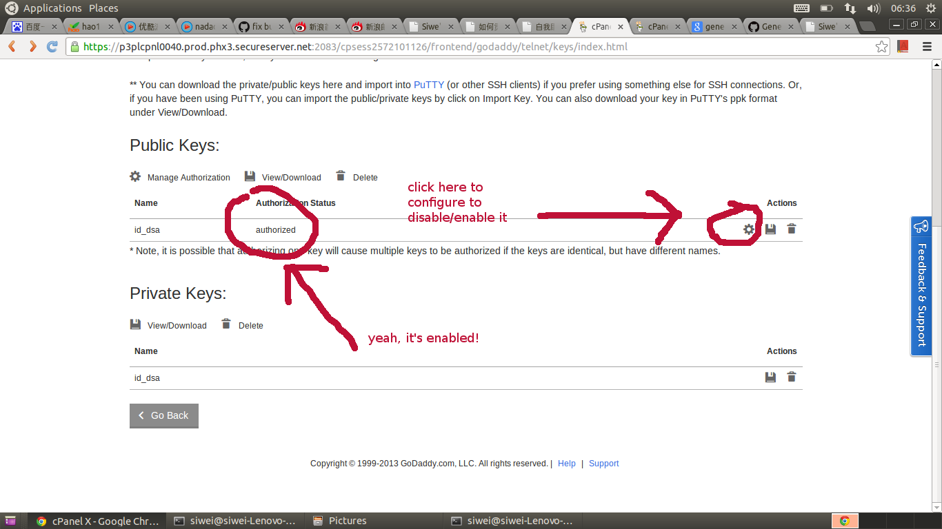 Godaddy Manage Ssh Key Step4 Done